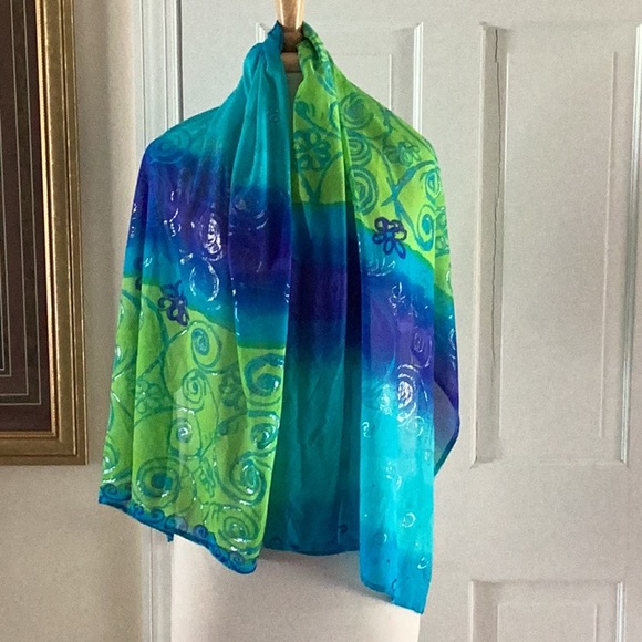 TARA GRINNA Made In USA Ladies Accessory Beach Cover- Scarf- Wrap- Shawl - Picture 8 of 12